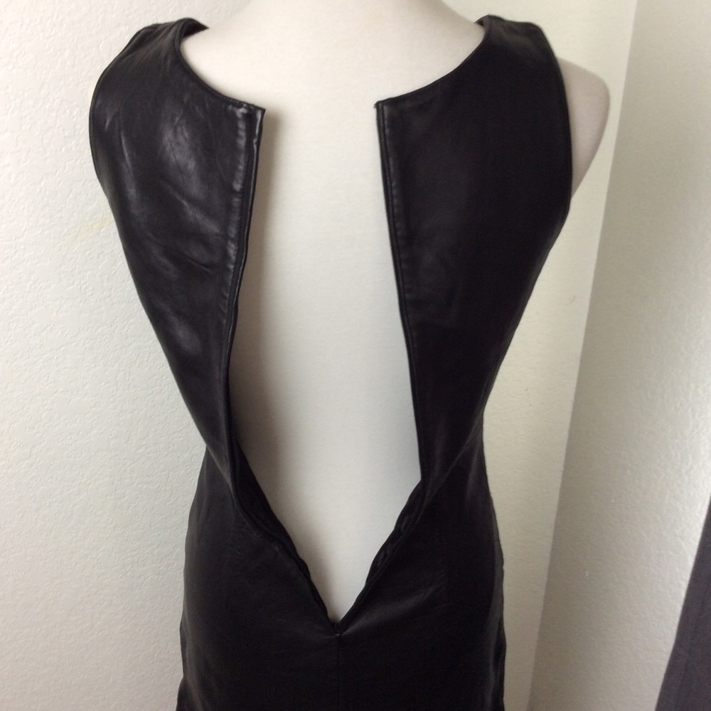 Soft Leather Sleeveless Back Dress - Picture 8 of 9